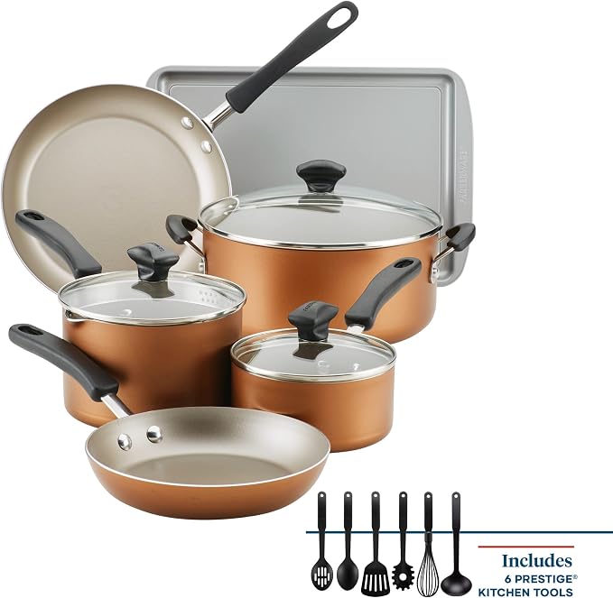 Farberware Cookstart DiamondMax Nonstick Cookware/Pots and Pans Set, Dishwasher - Image 3