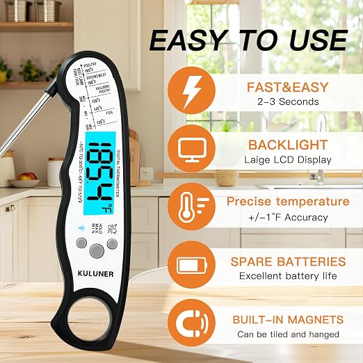 KULUNER TP-01 Waterproof Digital Instant Read Meat Thermometer - Image 2