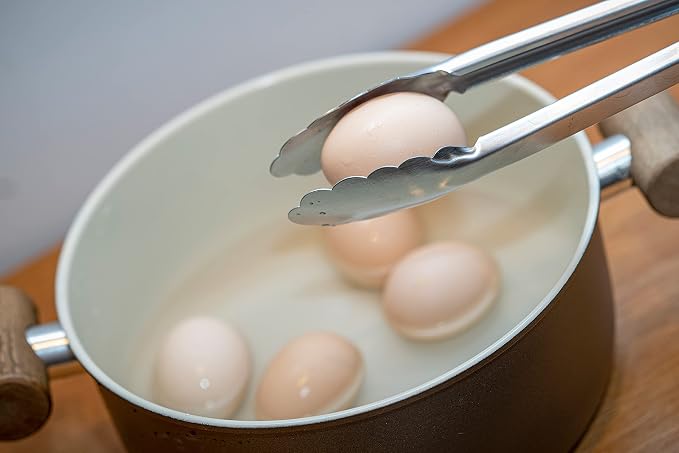 304 Stainless Steel Kitchen Cooking Tongs, Aqua Sky - Image 6