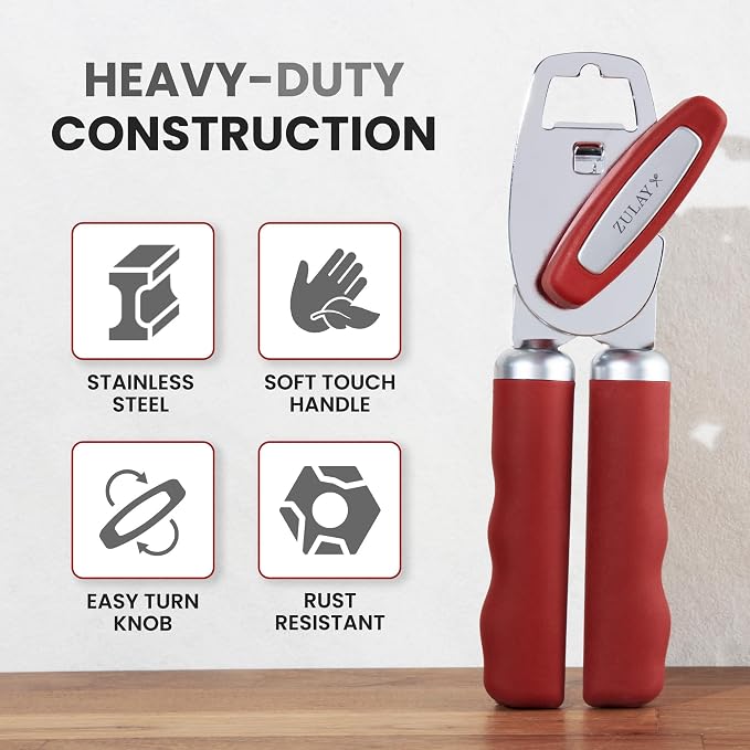 Zulay Kitchen Heavy Duty Stainless Steel Can Opener Manual - Image 3