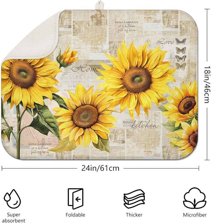 Dish Drying Mat Drainer Pads - Image 2