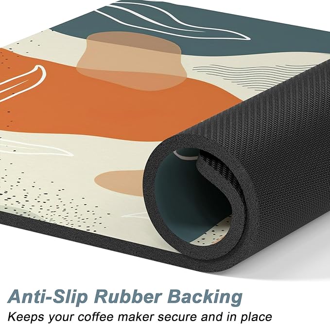 Rnivvi Coffee Mat, Hide Stain Rubber Backed Absorbent Dish Drying Pad - Image 4