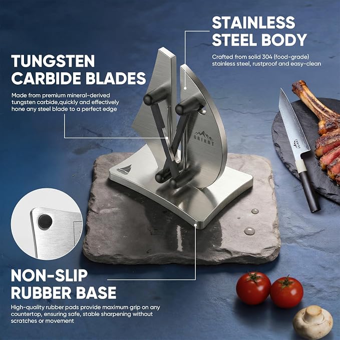 VN3 Professional Knife Sharpener | 3-Action Streamlined Sailboat Design - Image 6