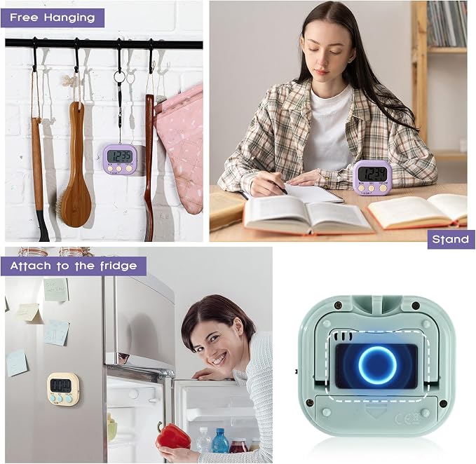 Weewooday 24 Pcs Digital Kitchen Timer Magnetic Timer Bulk On/Off Switch Minute - Image 5