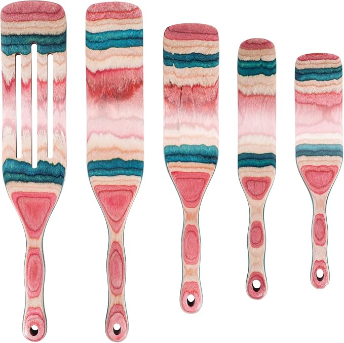 MYRAINBOW A5-3 Spurtle Set, Wooden Utensils by Myrainbow