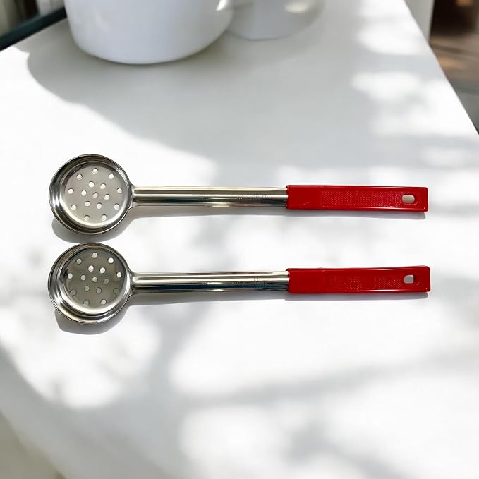 2 Ounce Slotted Stainless Steel Portion Control Ladle Spoon - Image 9