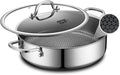 Saute Pan, Hybrid Non Stick 6.5 Quart Everyday Braiser pan, Chicken Fryer by SNOWCLAD