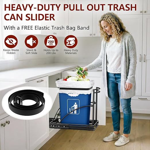 ANASTA Under Sink Trash Can Pull Out Trash Hidden - Image 4