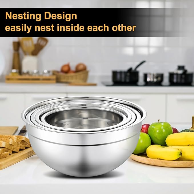 hunnycook 5 Piece Mixing Bowl Set - Image 4