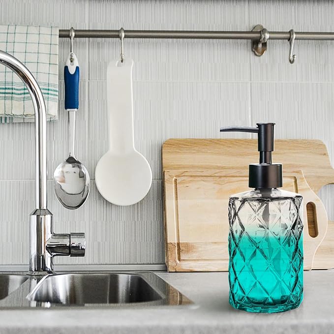 2Pcs Clear Glass Soap Dispenser - Image 4