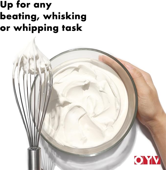 OYV 18/10 Stainless Steel Whisk, Ergonomic Handle, Dishwasher Safe Metal whisk - Image 2