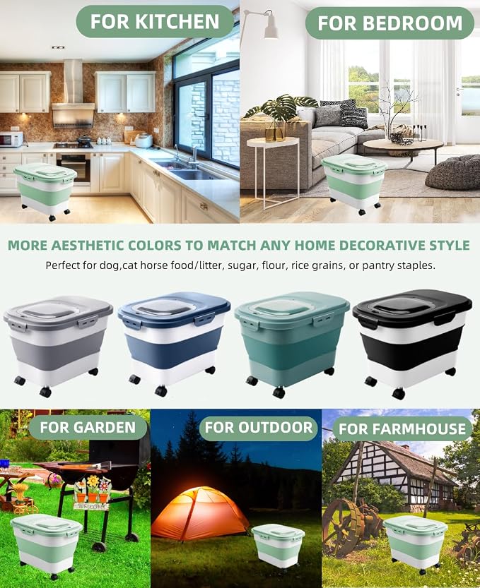 20-30 Lbs Rice Storage Container, Collapsible Food Storage Containers - Image 8