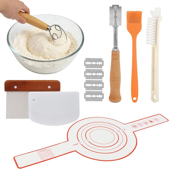 Bread Making Tools and Baking Supplies Sets, Danish Dough Whisk - Image 9