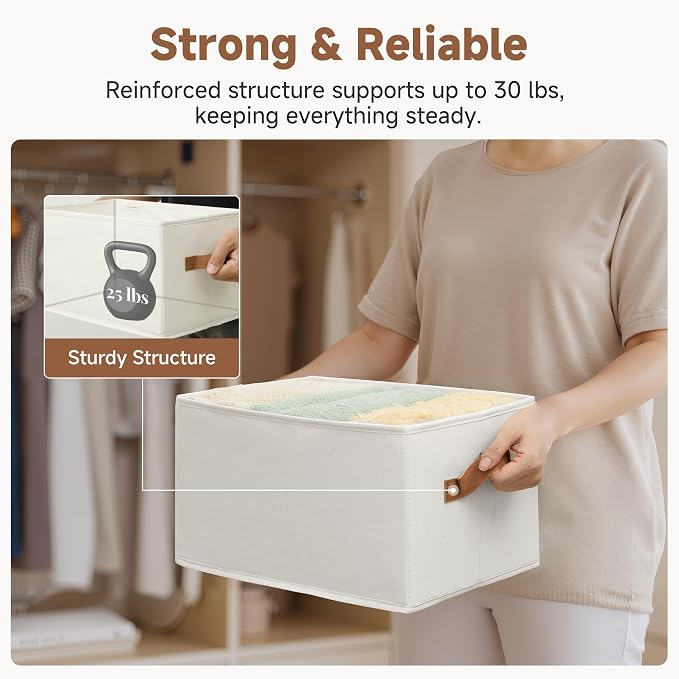 StorageWorks Closet Organizers and Storage Bins, Foldable Shelf Baskets - Image 5