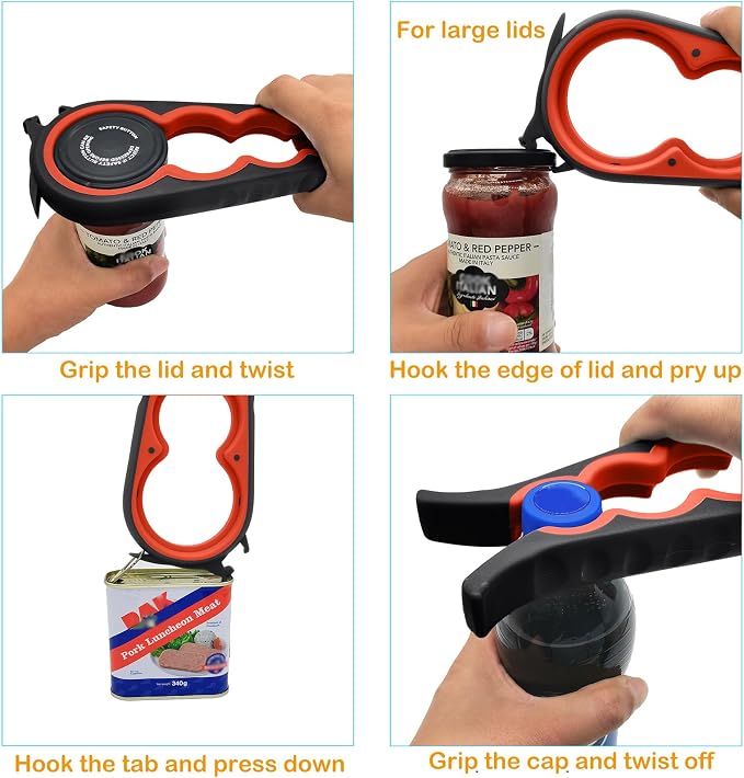 Otstar Jar Opener Bottle Opener and Can Opener - Image 3