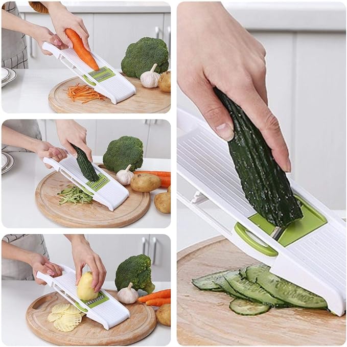 NACOLUS 5 in 1 Mandoline Slicer Vegetable Slicer Mandolin Multi Blade Potato - Image 6
