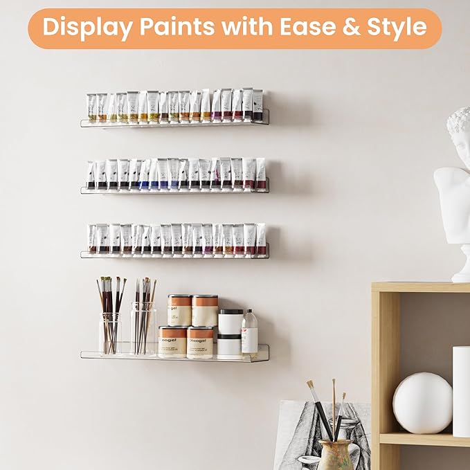 upsimples 2 Pack 23.6x5.5 Inches Acrylic Shelves - Image 5