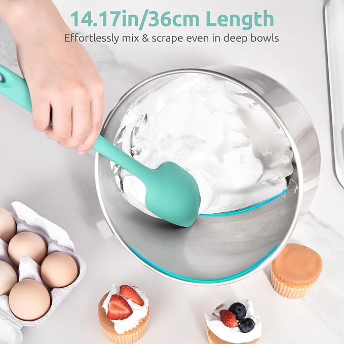 U-Taste Extra-Long 600ºF Heat Resistant Spatula Spoon: 14" Silicone Spoonula - Image 5
