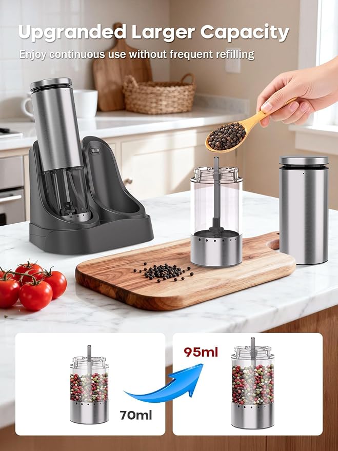 Electric Salt and Pepper Grinder Set - Image 2