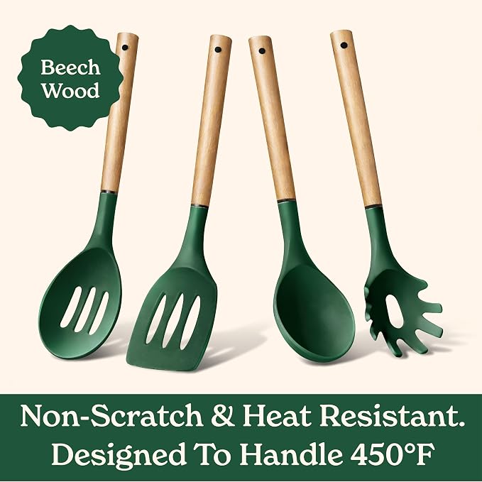 Country Kitchen Non Stick Silicone Utensil Set - Image 5