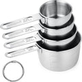 Measuring Cups 4 Pieces, Stainless Steel Measuring Cups, Stackable Design by -BINGBING-