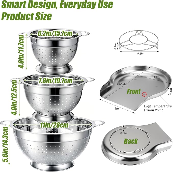 Palksky Stainless Steel Colander Set - Image 5