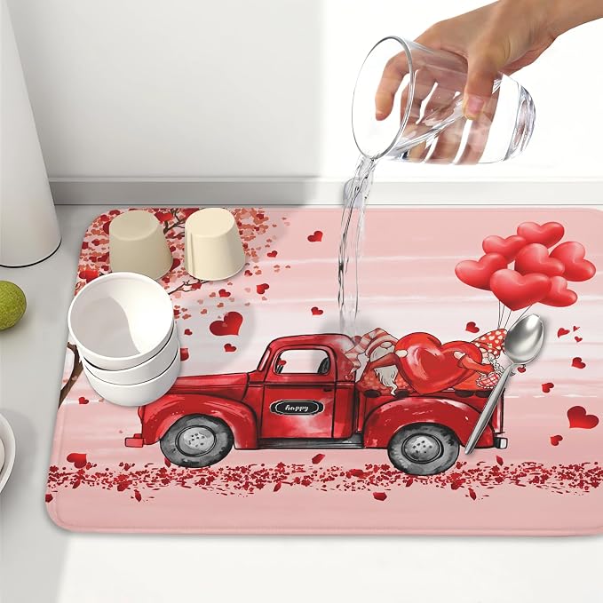 Valentine's Day Dish Drying Mats - Image 6