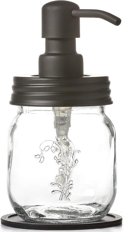 Black 12oz Mason Jar Soap and/or Lotion Dispensers - Image 2