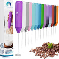 Powerful Milk Frother Handheld Foam Maker, Mini Whisk Drink Mixer by NewEnglandStories