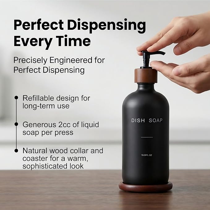 Dish Soap Dispenser, Refillable Soap Dispenser Kitchen - Image 4