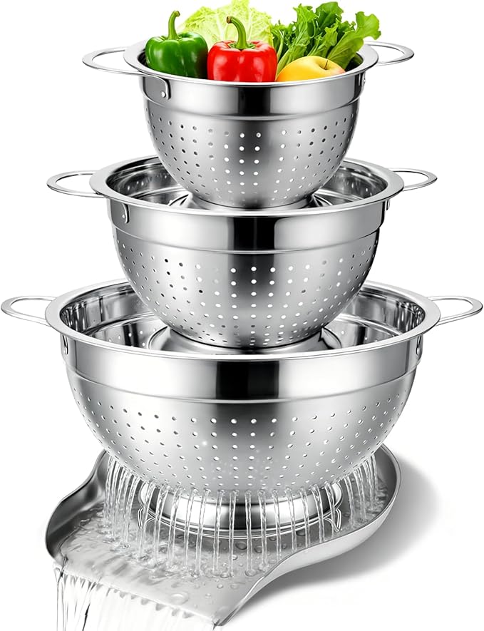 Palksky Stainless Steel Colander Set by Palksky