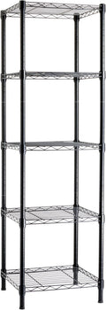 Amazon Basics 5-Shelf Tower Adjustable Storage Shelving Unit by AmazonBasics