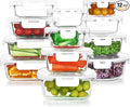 KOMUEE 24 Pieces Glass Food Storage Containers Set, Meal Prep Containers by KOMUEEUS