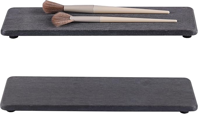NiuYichee 2 Pcs Water Absorbing Stone Trays, Kitchen/Bathroom Sink Soap Dish by NiuYichee