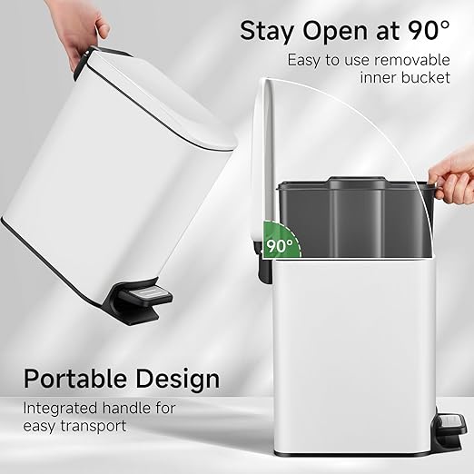 TIPGO Slim Bathroom Trash Can - Image 3
