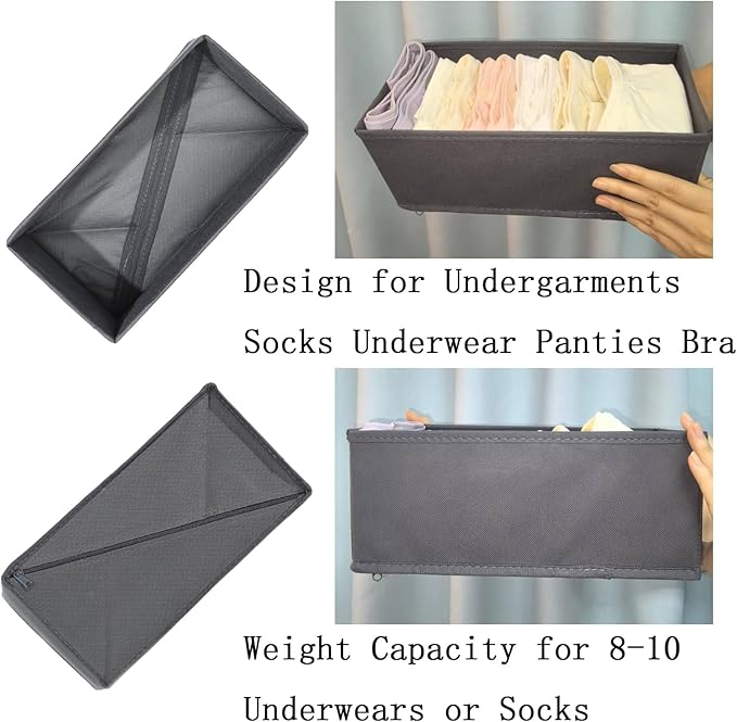Bructhun Sock Drawer Organizer 3 Pack - Image 5