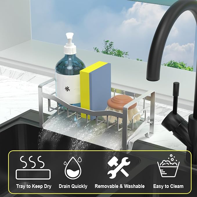 Maifan Kitchen Sink Caddy Organizer Sponge Holder - Image 3