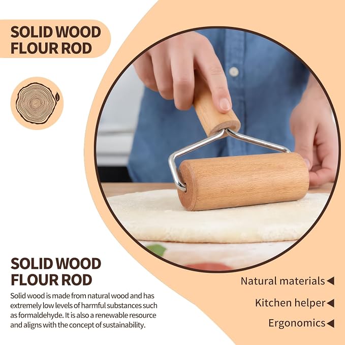 Small Wooden Rolling Pin for Dough Mini Dough Roller - Image 5