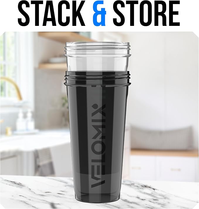 VELOMIX -2 Pack- 28 oz Protein Shaker Bottles - Image 6