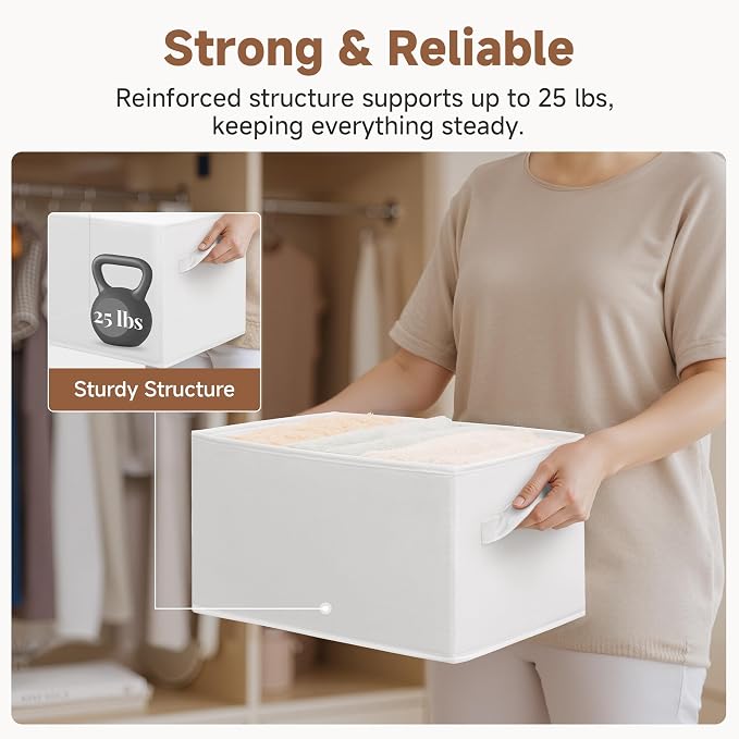 StorageWorks Collapsible Shelf Baskets, Storage Bins - Image 6
