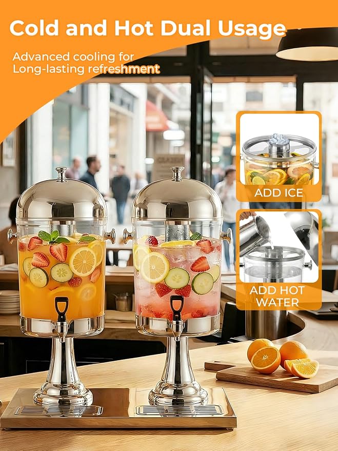 Beverage Dispenser for Parties 4.5 Gallon, Stainless Steel Drink Dispenser - Image 2
