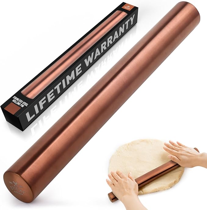 Zulay Kitchen 15.9 inch Professional Stainless Steel Rolling Pin by ZulayKitchen