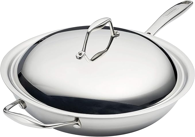 Tramontina Signature Tri-Ply Clad Stainless Steel 12.5-Inch Wok by Tramontina