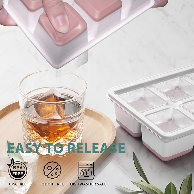 Optish Large Ice Cube Molds, 3 Pack Whiskey Square Ice Molds, 1.8 Inch Big Ice - Image 5