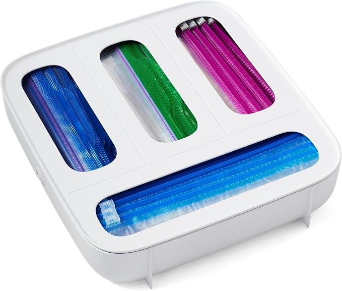 YouCopia StoraBag Food Bag Dispenser, Family Size 4-Slot, Plastic Sandwich Bags by YouCopia