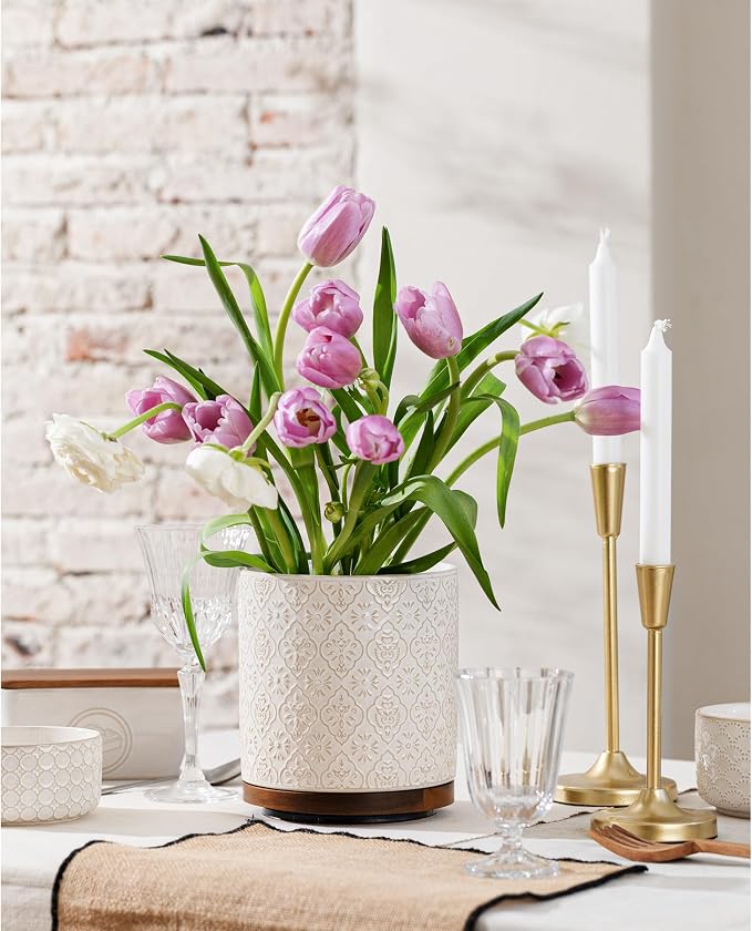 Kitchen Utensil Holder, 360° Rotating Extra Large Ceramic Utensil Holder - Image 9