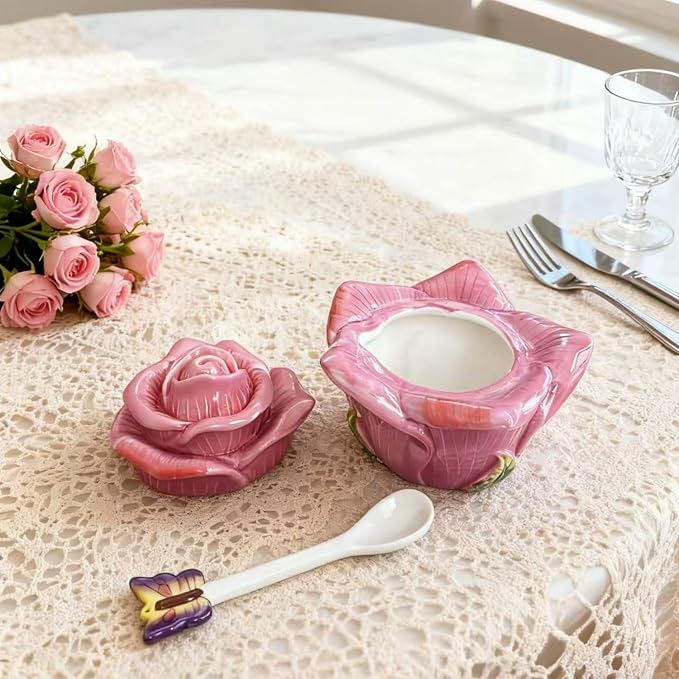 Ceramic Rose Spice Jars - Image 5