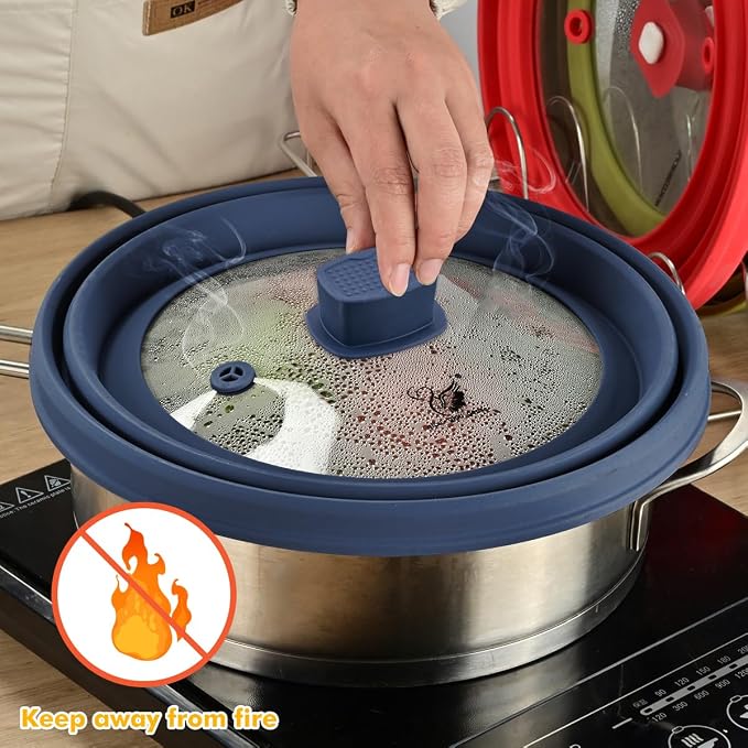 2 Pack Microwave Splatter Cover Glass Guard Lid - Image 7