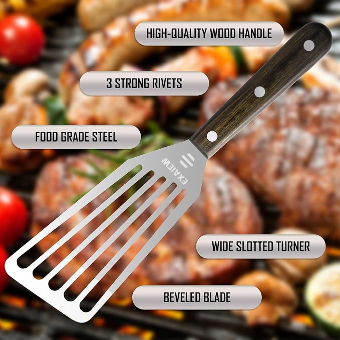 2 Pack Fish Spatula Stainless Steel，Flexible Metal Spatula Perfect - Image 7