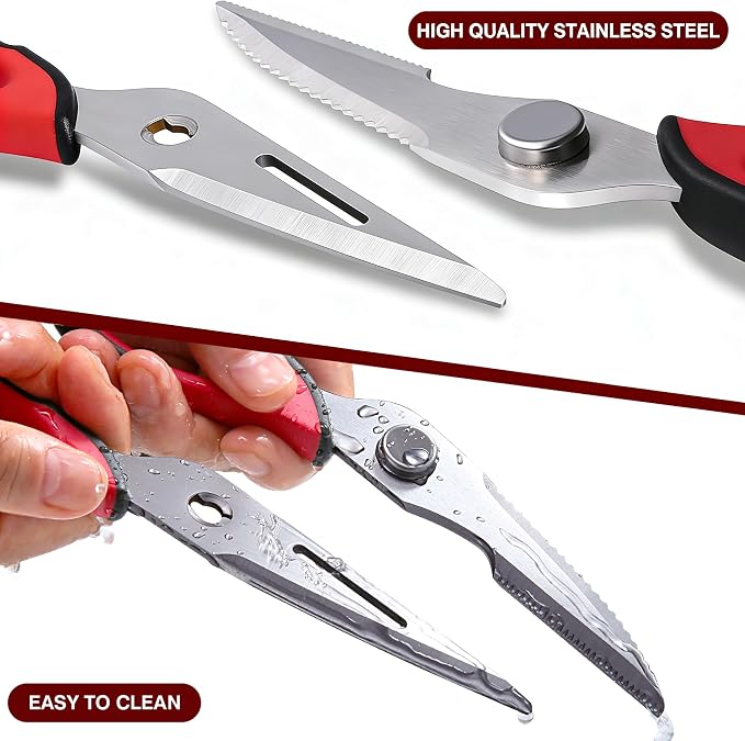 Kitchen Scissors All Purpose for Food, Heavy Duty Kitchen Shears that Come Apart - Image 3